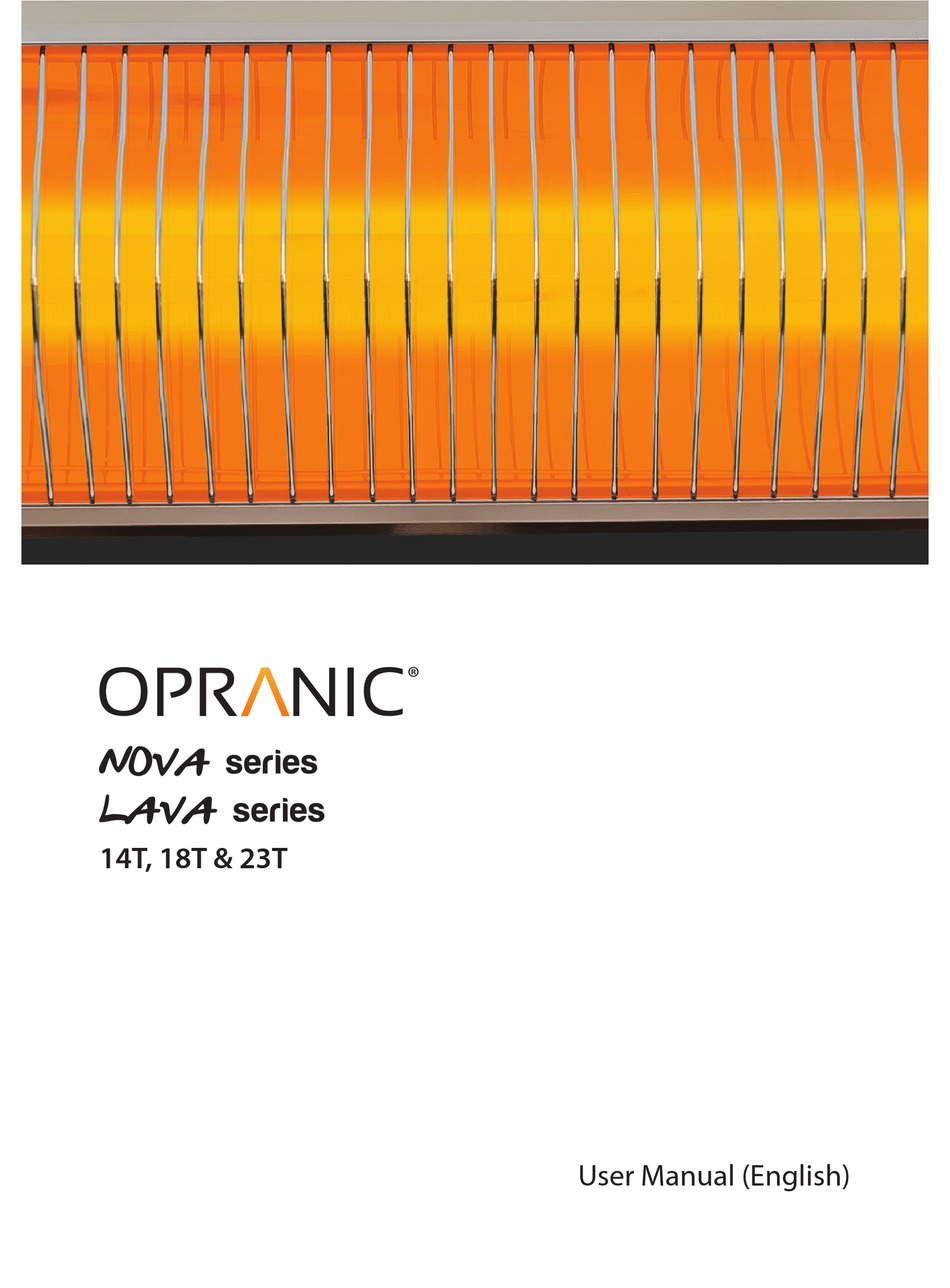 Opranic Nova T User Manual Pdf Download Manualslib