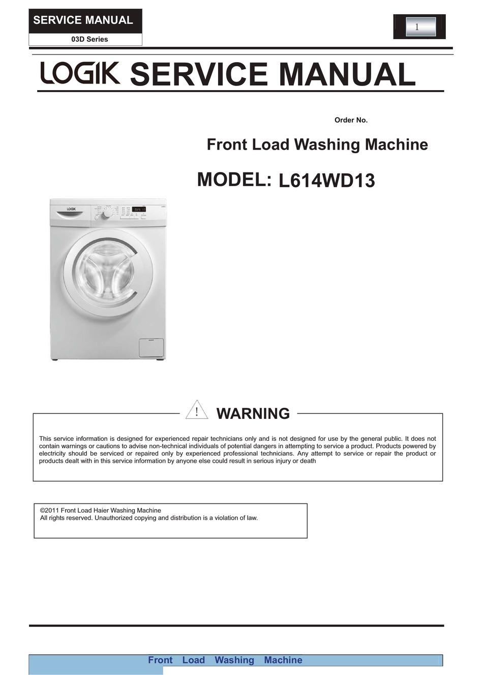 LOGIK L614WD13/L614WMS12 WASHING MACHINE LARGE BEARING KIT 341/3067 