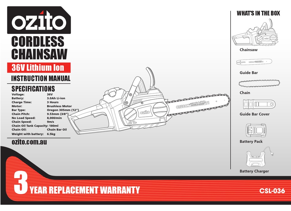 OZITO CSL036 INSTRUCTION MANUAL Pdf Download ManualsLib