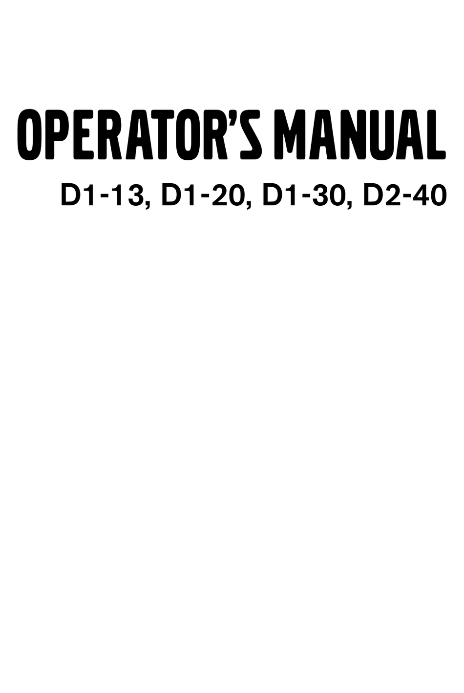 Volvo Penta D1 20 Operator S Manual Pdf Download Manualslib