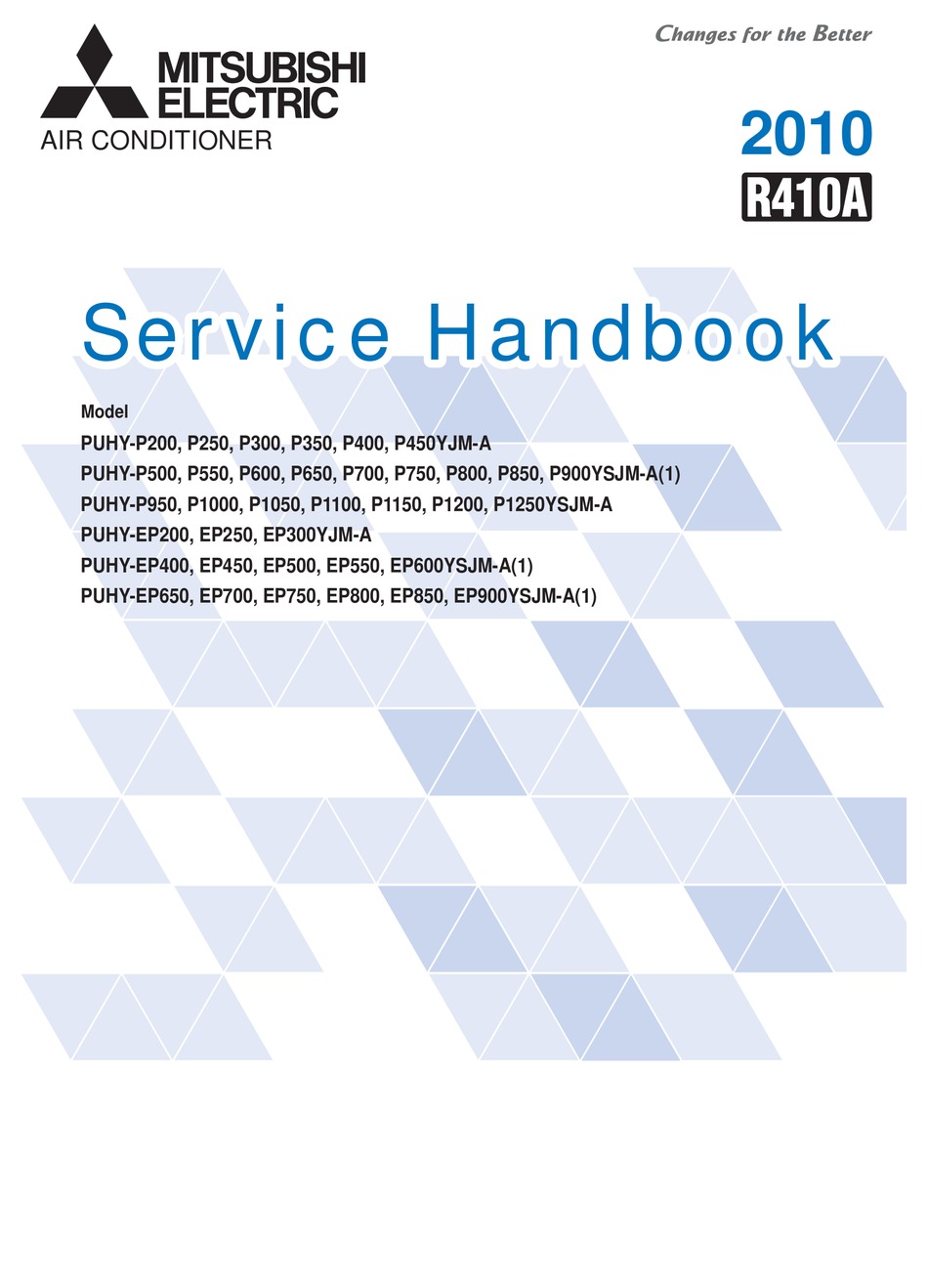 Mitsubishi Electric Puhy P200 Service Handbook Pdf Download Manualslib