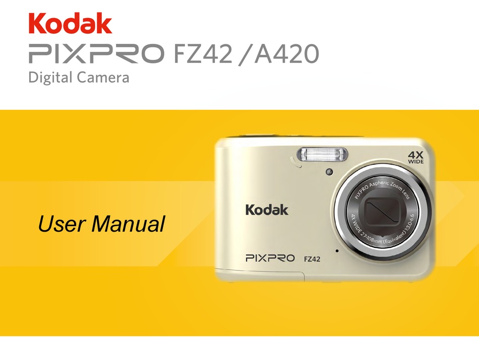 KODAK PIXPRO FZ42 USER MANUAL Pdf Download | ManualsLib