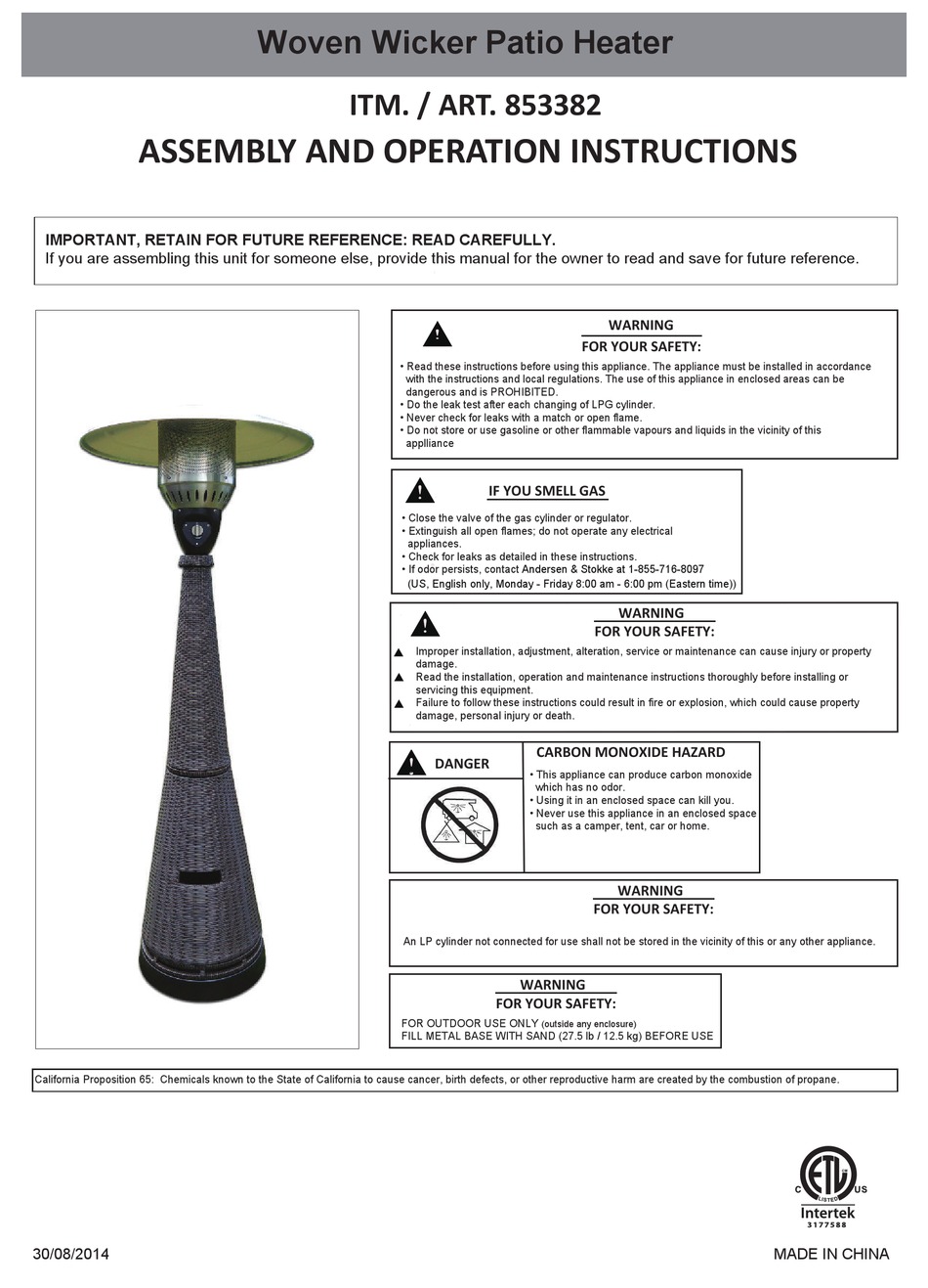 COSTCO 853382 INSTRUCTION MANUAL Pdf Download ManualsLib