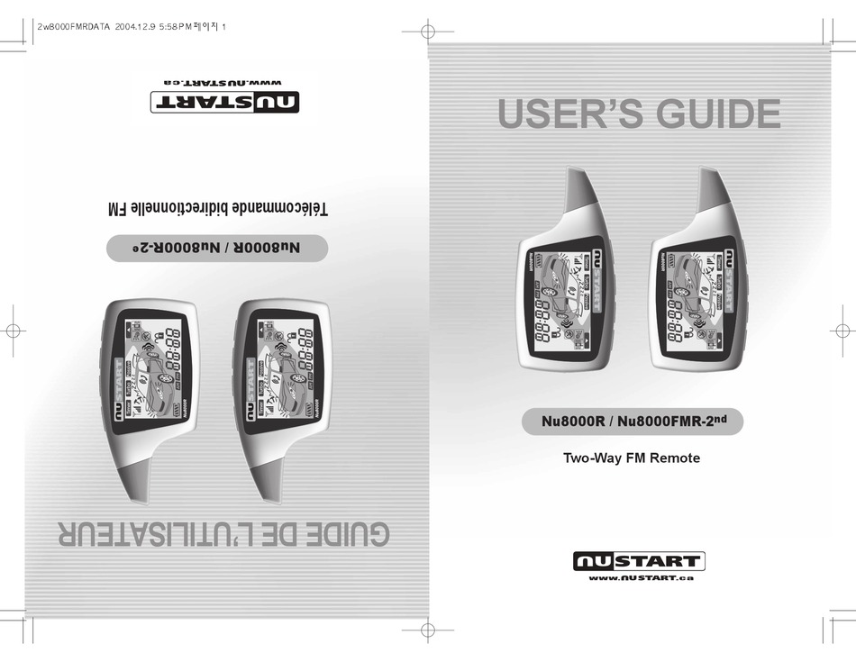 NUSTART NU8000R USER MANUAL Pdf Download | ManualsLib