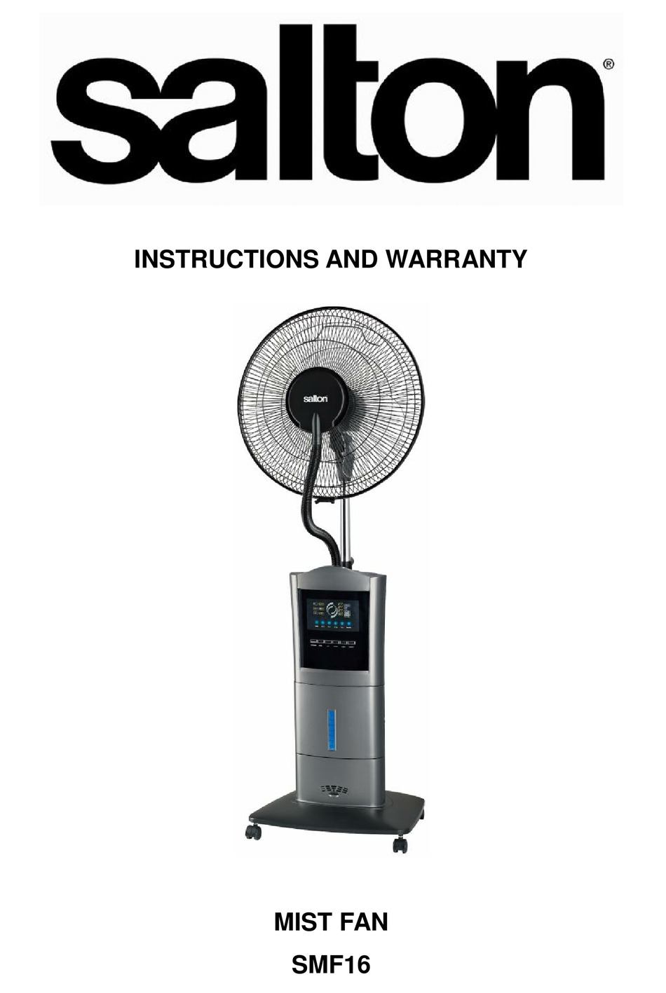 SALTON SMF16 INSTRUCTIONS AND WARRANTY Pdf Download ManualsLib