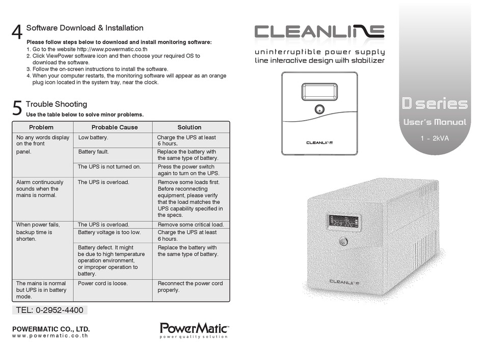 CLEANLINE D SERIES USER MANUAL Pdf Download ManualsLib