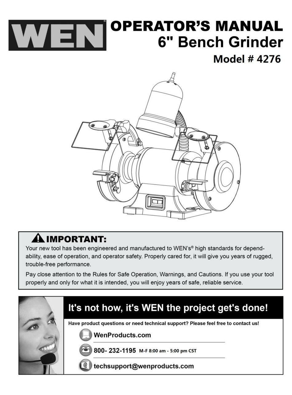 Wen 4276 on sale bench grinder