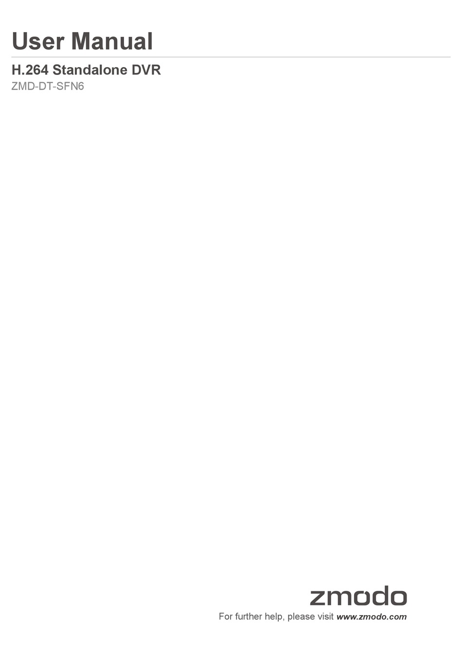 ZMODO ZMDDTSFN6 USER MANUAL Pdf Download ManualsLib