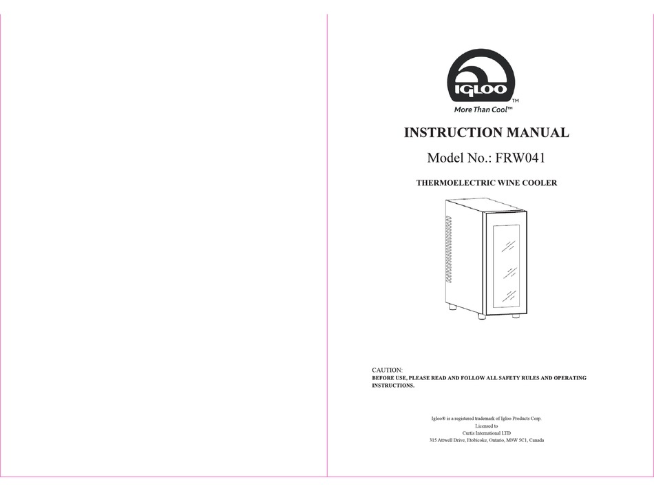 IGLOO FRW041 INSTRUCTION MANUAL Pdf Download ManualsLib