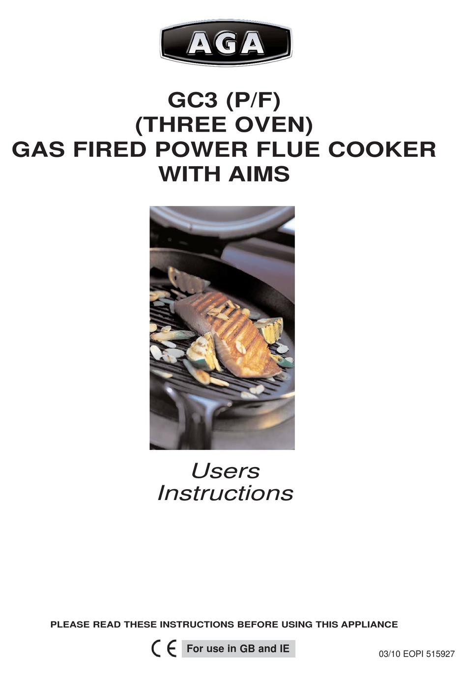 AGA GC3 (P/F) USER INSTRUCTIONS Pdf Download ManualsLib