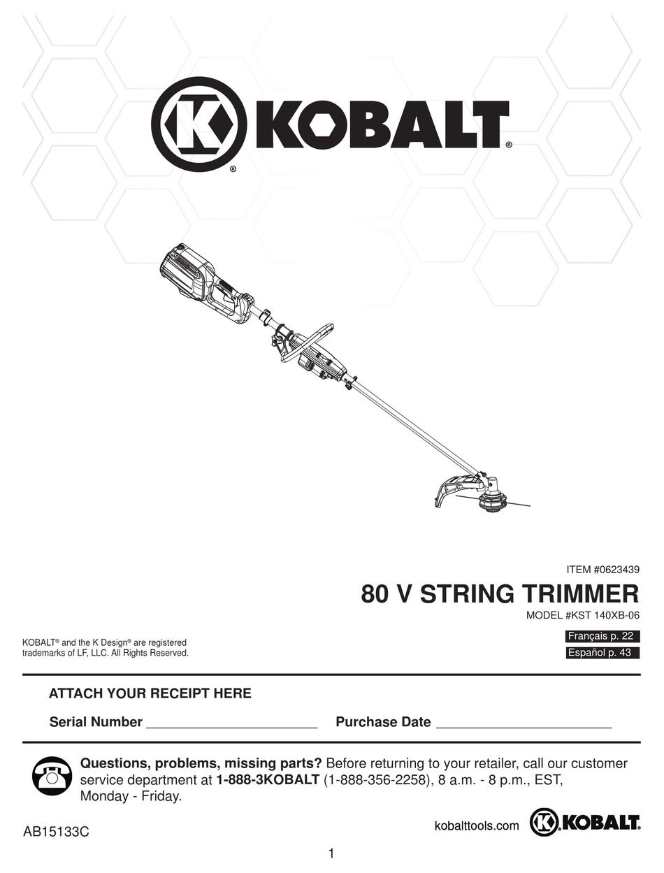 Kobalt String Trimmer Parts Diagram