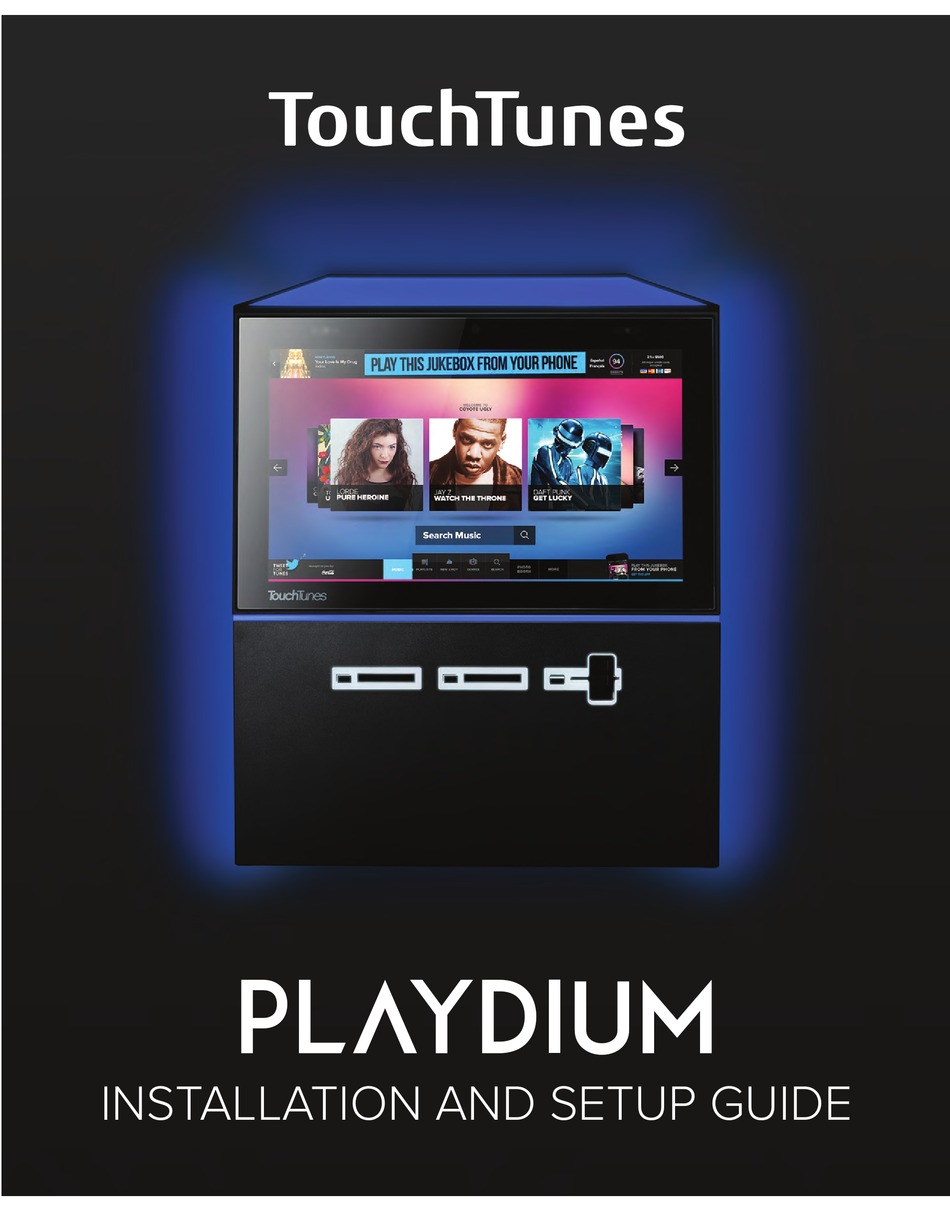 TOUCHTUNES PLAYDIUM INSTALLATION AND SETUP MANUAL Pdf Download | ManualsLib