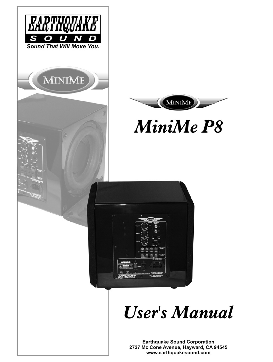 EARTHQUAKE MINIME P8 USER MANUAL Pdf 