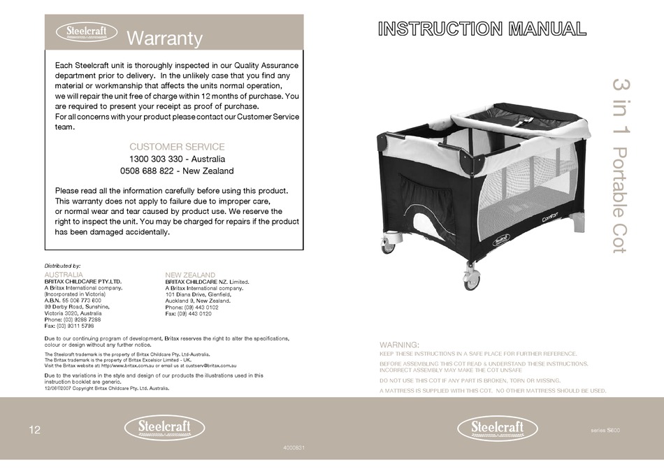 steelcraft cot