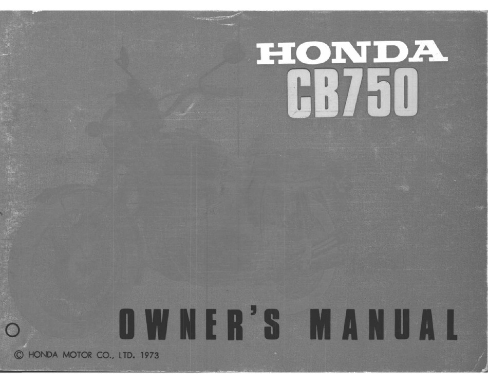 Honda Cb750 Owner S Manual Pdf Download Manualslib