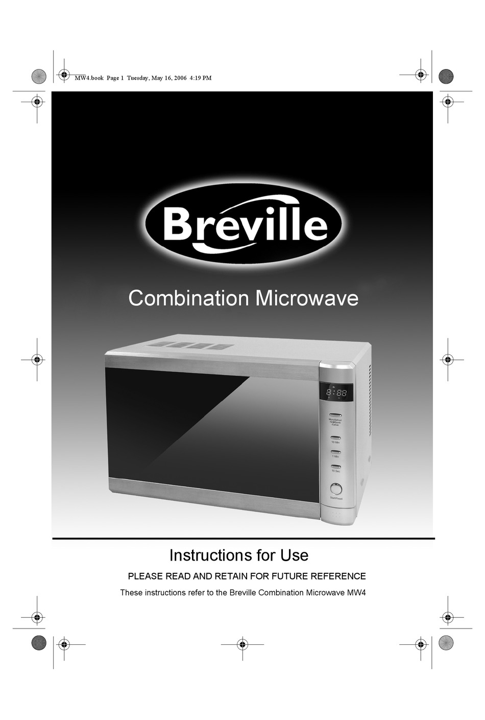 BREVILLE MW4 INSTRUCTIONS FOR USE MANUAL Pdf Download ManualsLib