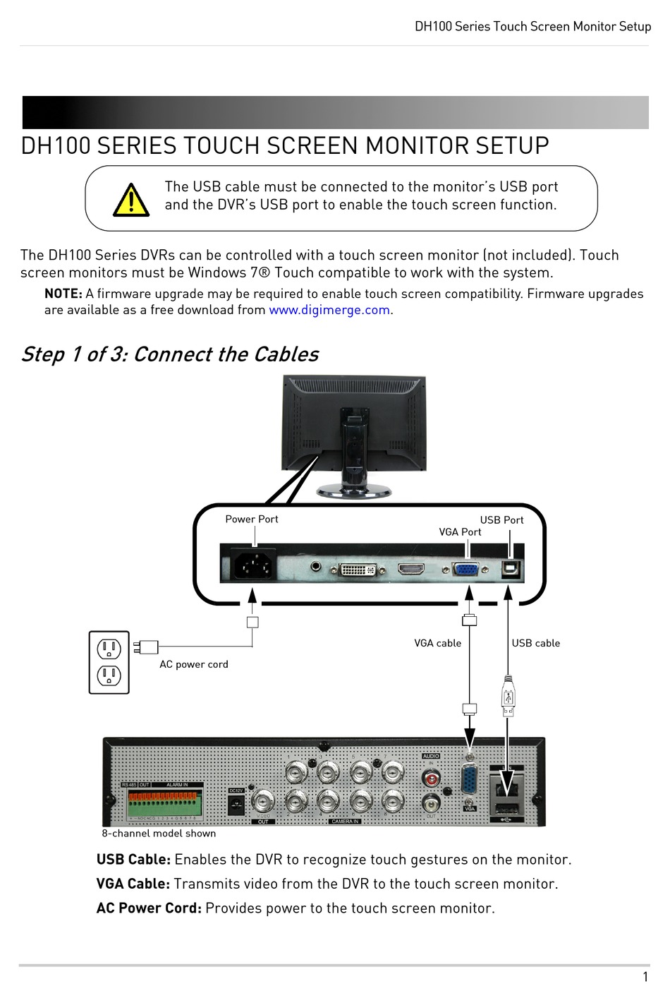 DIGIMERGE DH100 SERIES SETUP MANUAL Pdf Download | ManualsLib