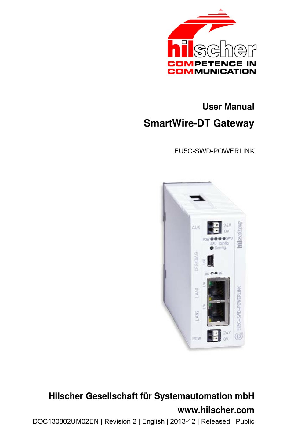 HILSCHER EU5CSWDPOWERLINK SMARTWIREDT USER MANUAL Pdf Download