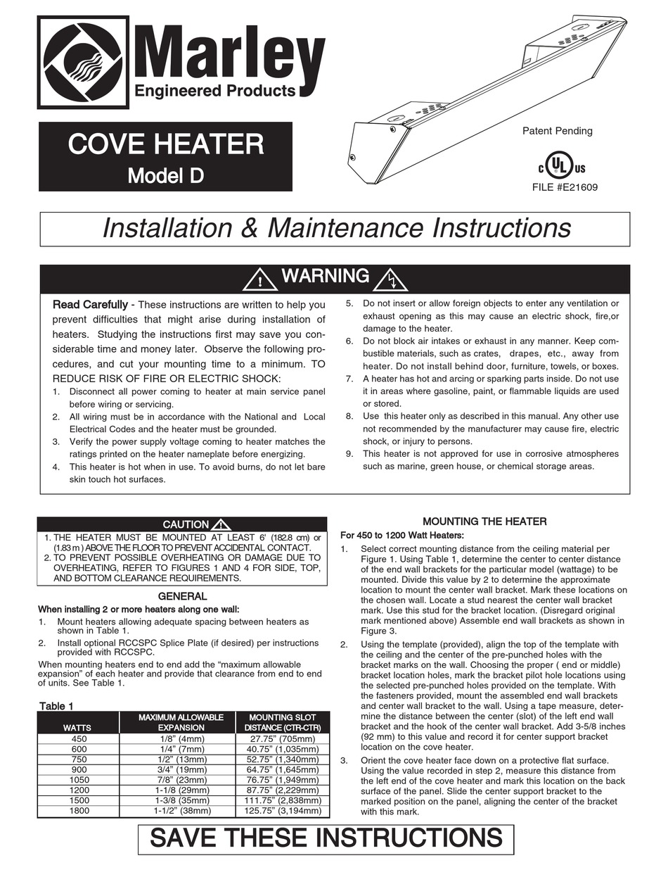 MARLEY C4508D INSTALLATION u0026 MAINTENANCE INSTRUCTIONS Pdf Download |  ManualsLib