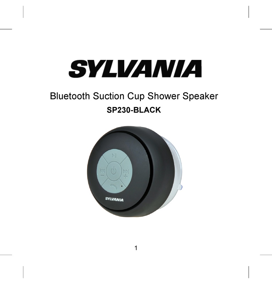 sylvania bluetooth shower speaker