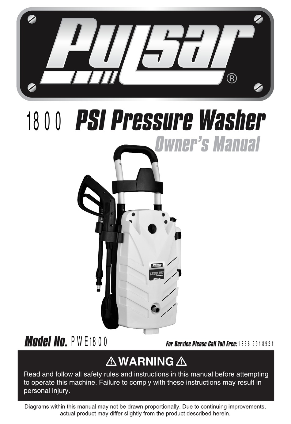Pulsar 1,600 PSI Electric Pressure Washer
