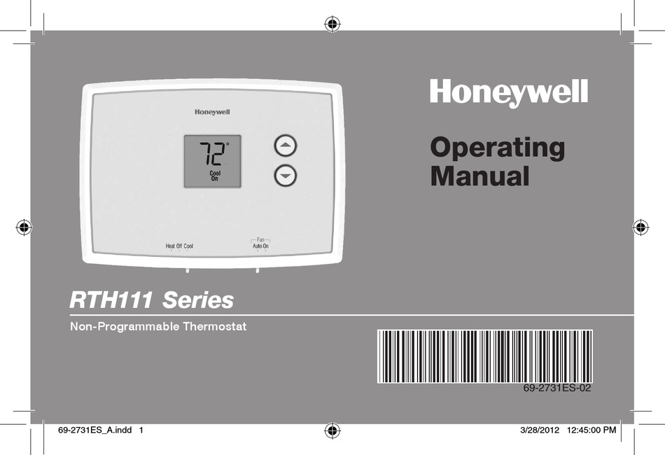 HONEYWELL RTH111 SERIES OPERATING MANUAL Pdf Download | ManualsLib