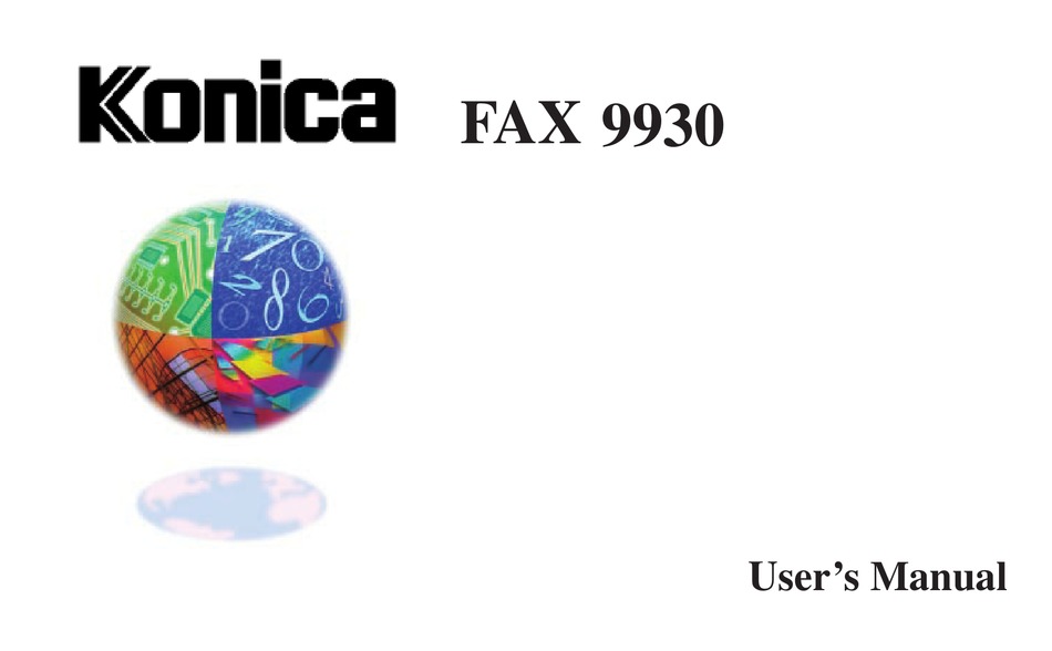 KONICA MINOLTA FAX 9930 USER MANUAL Pdf Download ManualsLib