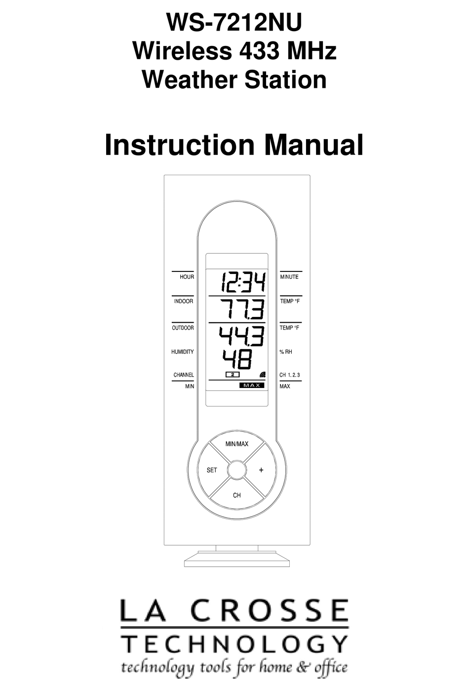 LA CROSSE TECHNOLOGY WS-7212U INSTRUCTION MANUAL Pdf Download | ManualsLib