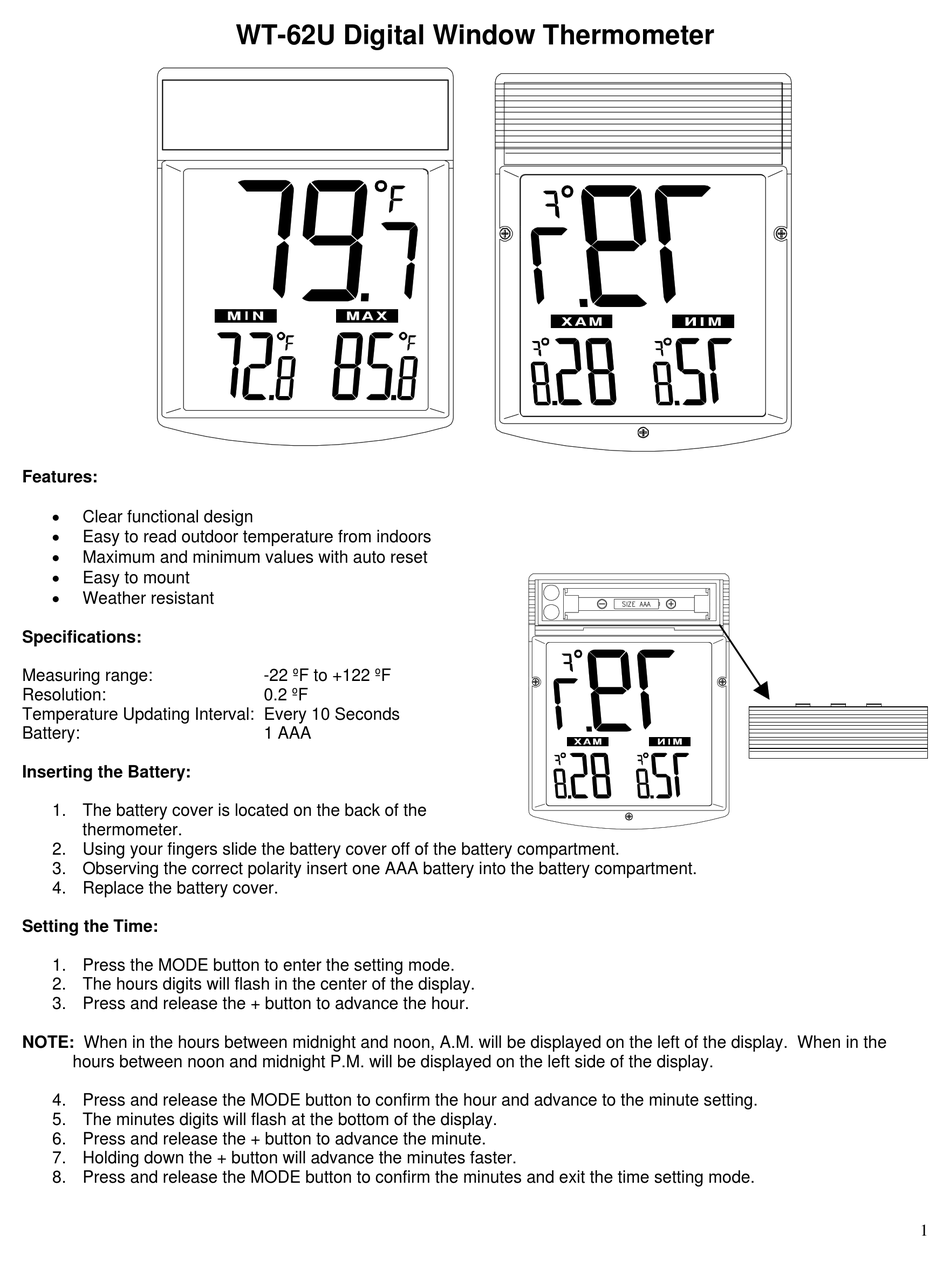 La Crosse Technology WT-62U-TBP La Crosse Technology Outdoor Thermometers