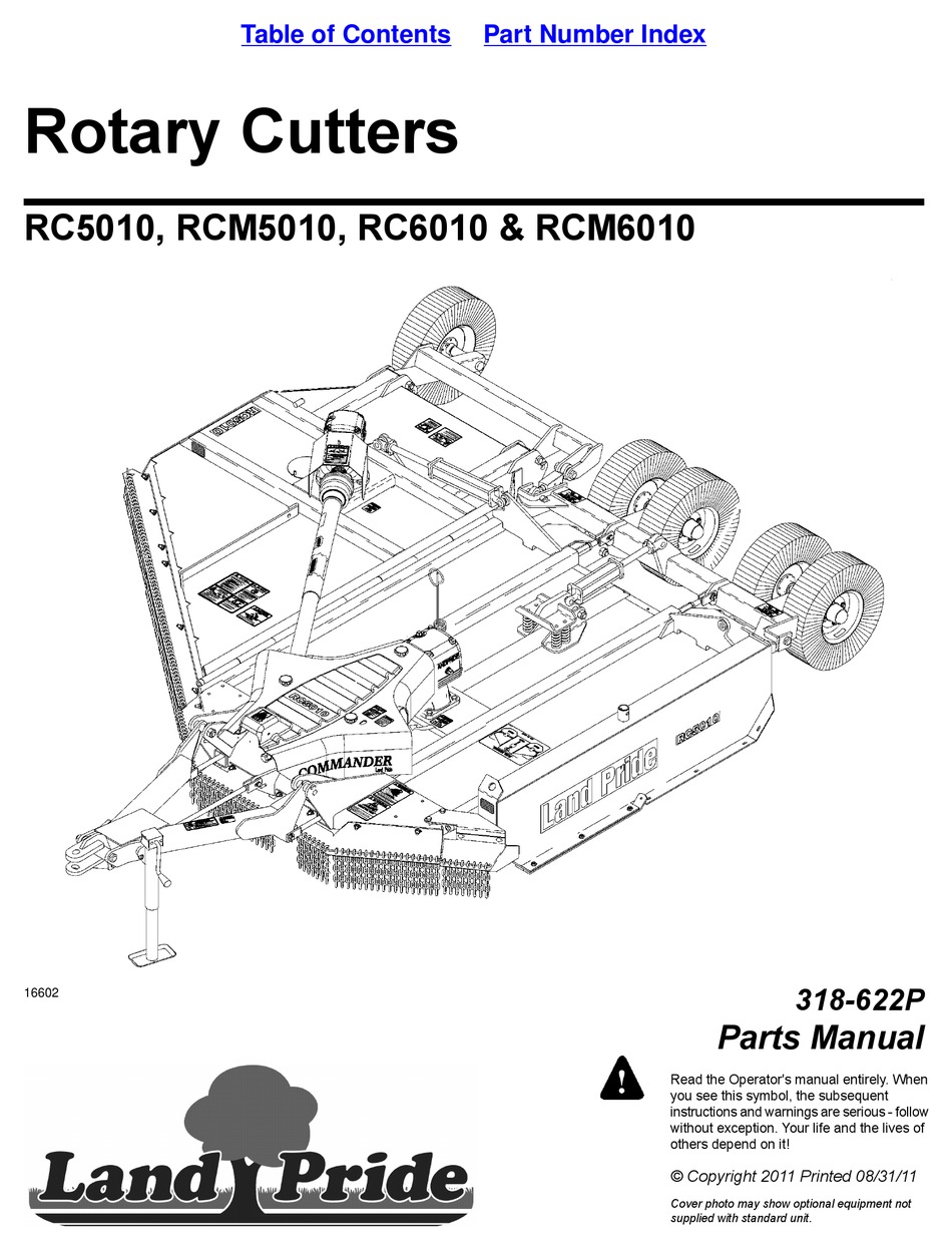 LAND PRIDE RC5010 PARTS MANUAL Pdf Download | ManualsLib