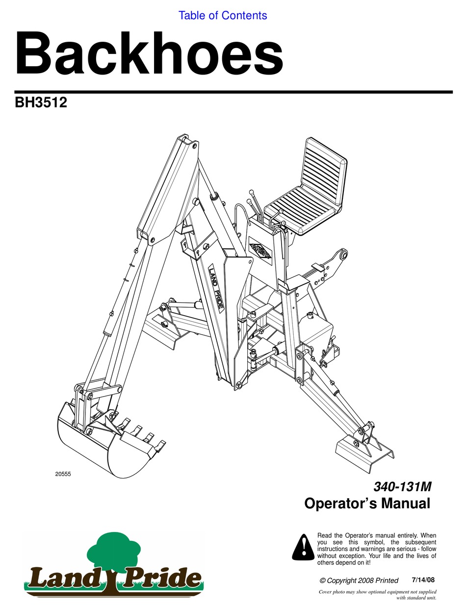 LAND PRIDE BH3512 OPERATOR'S MANUAL Pdf Download | ManualsLib