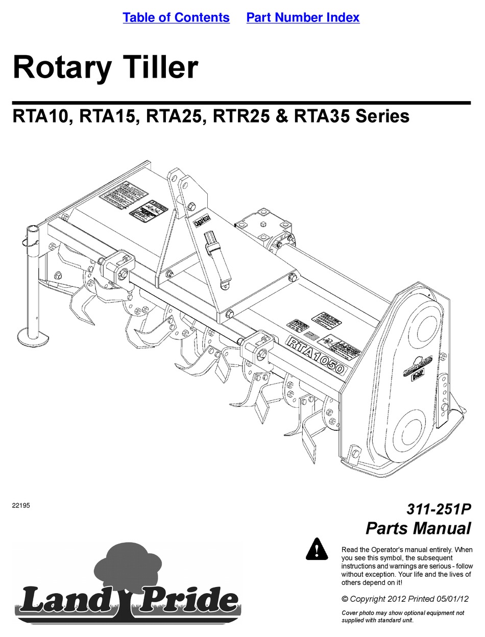 LAND PRIDE RTA10 SERIES PARTS MANUAL Pdf Download | ManualsLib
