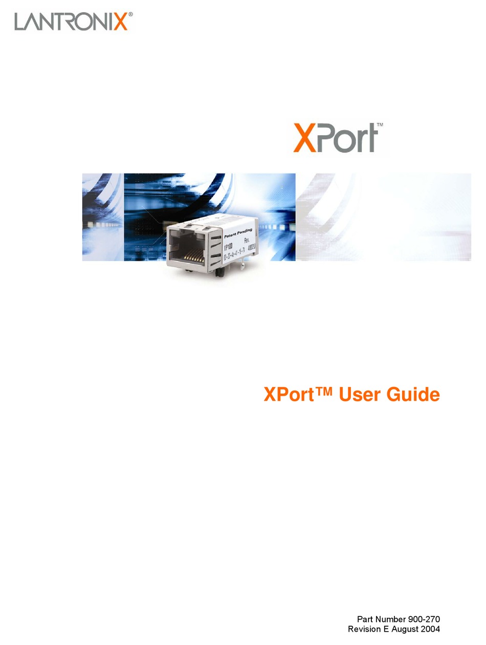 LANTRONIX XPORT USER MANUAL Pdf Download ManualsLib