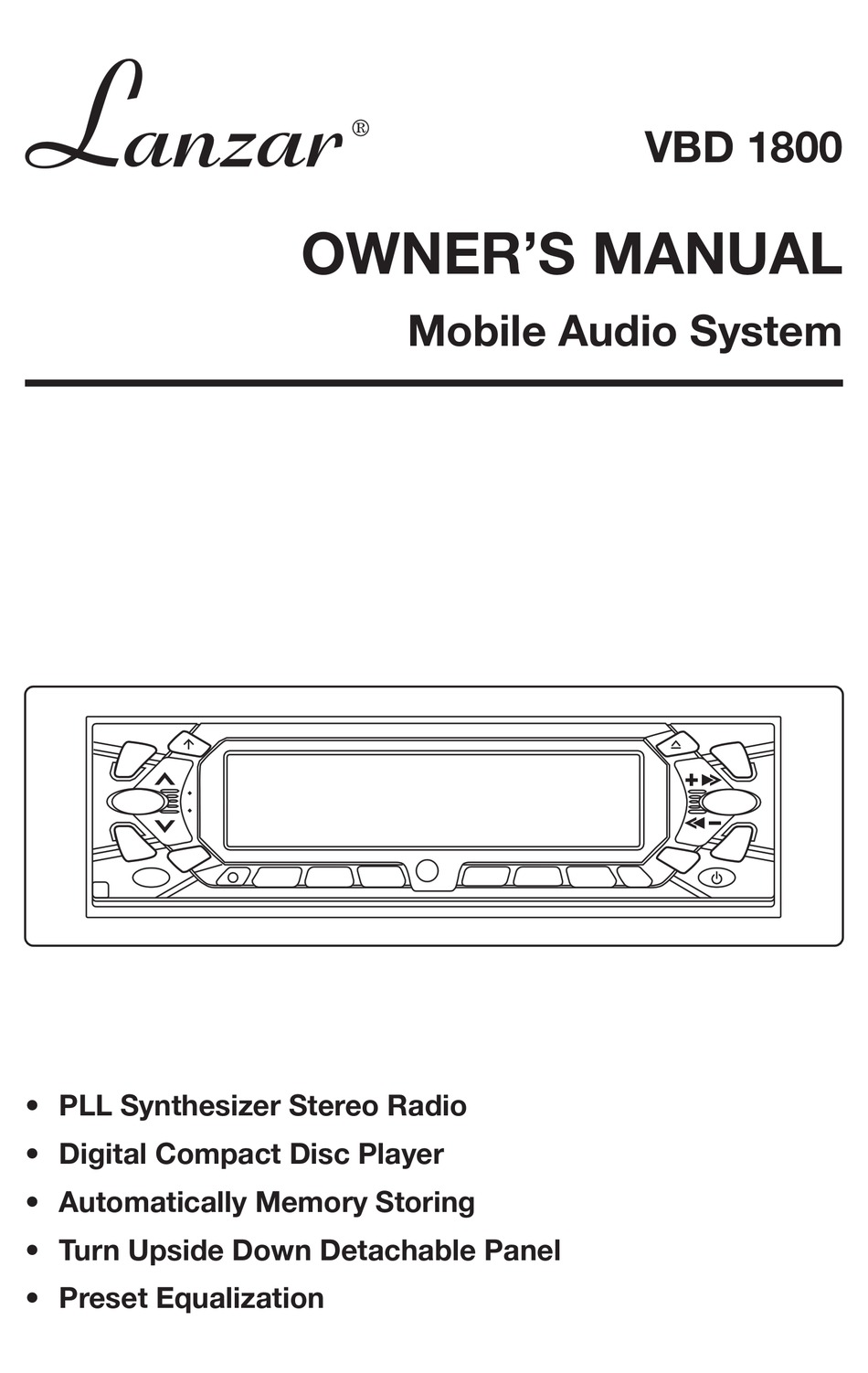 LANZAR VIBE VBD1800 OWNER'S MANUAL Pdf Download | ManualsLib