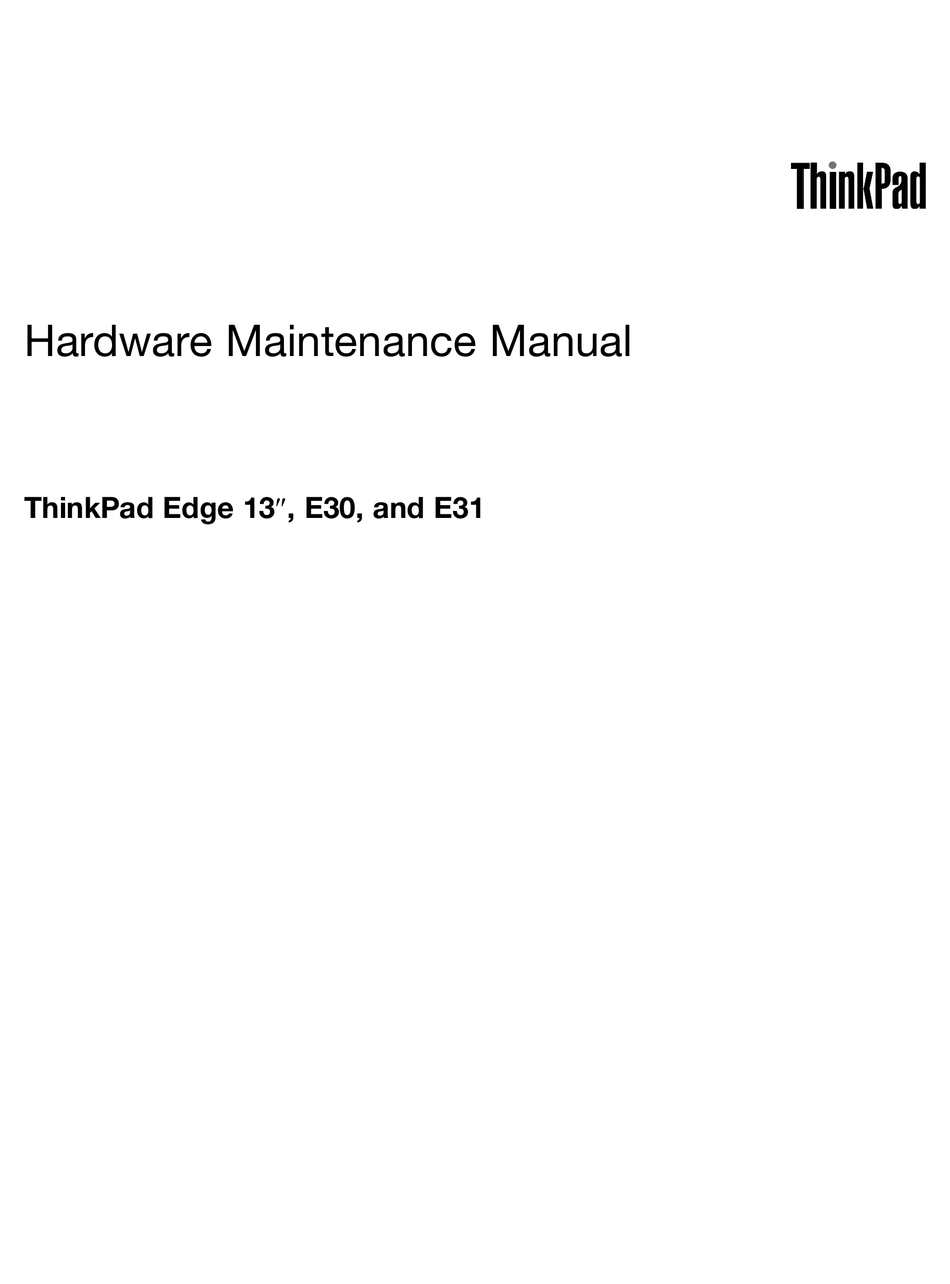Lenovo Thinkpad 0 Hardware Maintenance Manual Pdf Download Manualslib