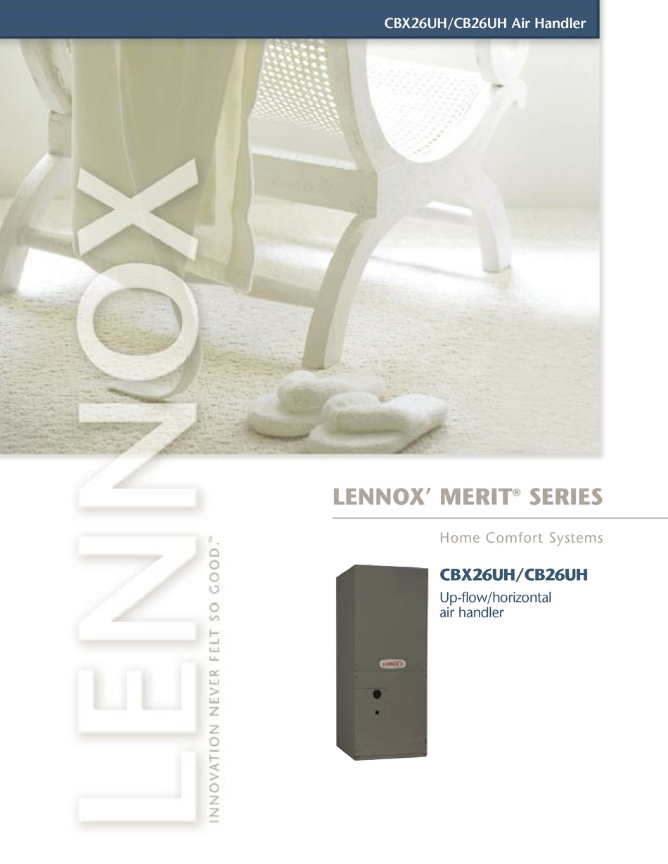 LENNOX AIR HANDLER CB26UH BROCHURE u0026 SPECS Pdf Download | ManualsLib