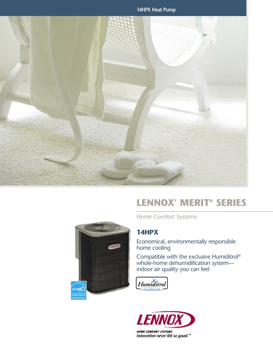 LENNOX 14HPX BROCHURE u0026 SPECS Pdf Download | ManualsLib