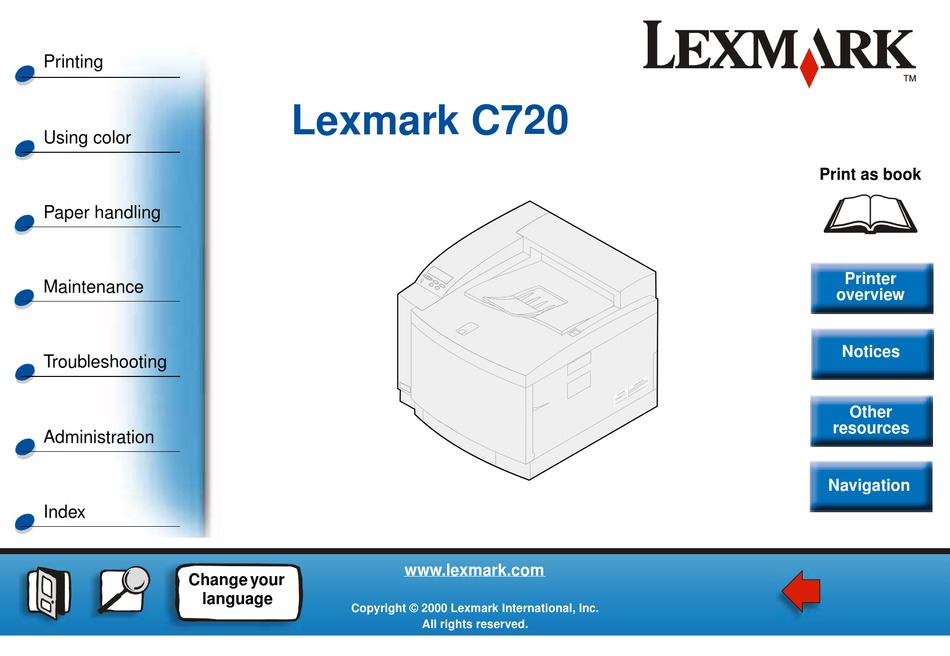 LEXMARK C720 TROUBLESHOOTING Pdf Download ManualsLib