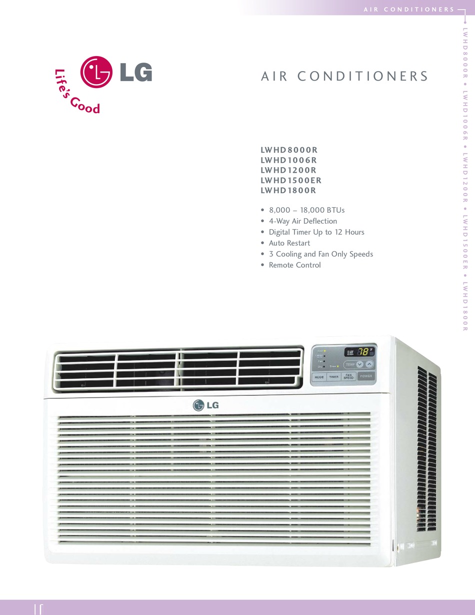 LG LWHD1006R SPECIFICATION Pdf Download | ManualsLib