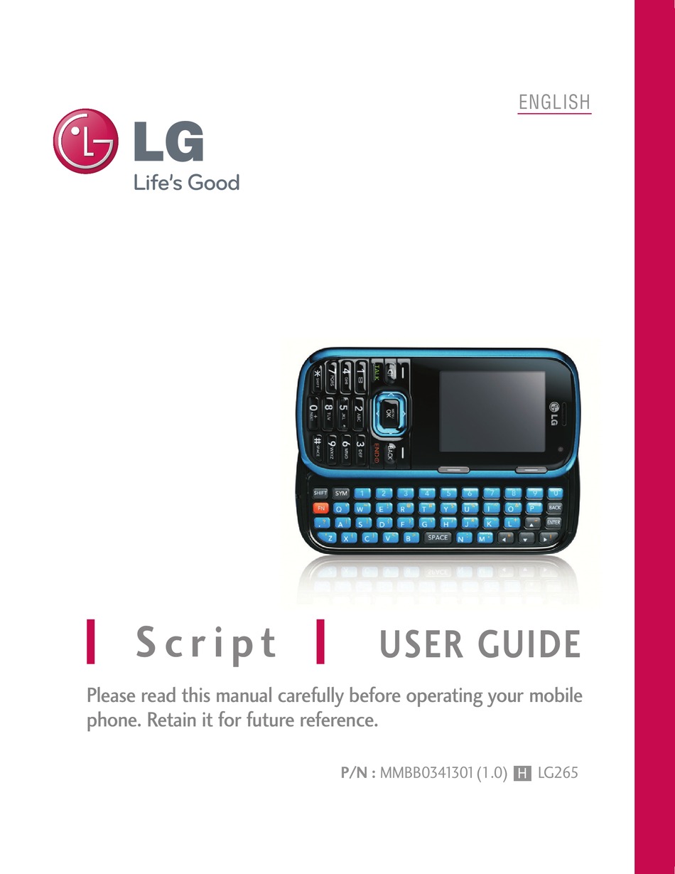 LG SCRIPT LG265H USER MANUAL Pdf Download | ManualsLib