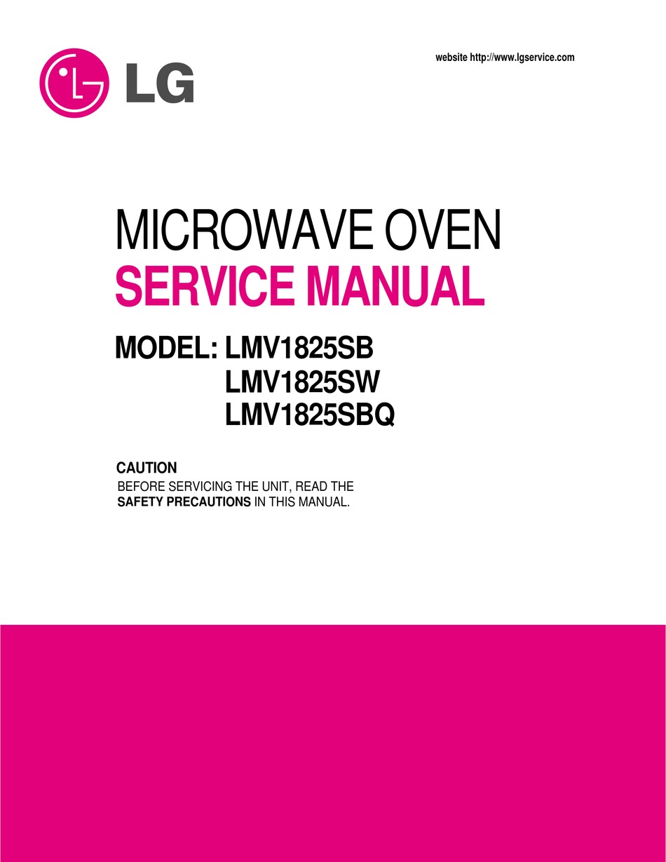 LG LMV1825SB SERVICE MANUAL Pdf Download | ManualsLib