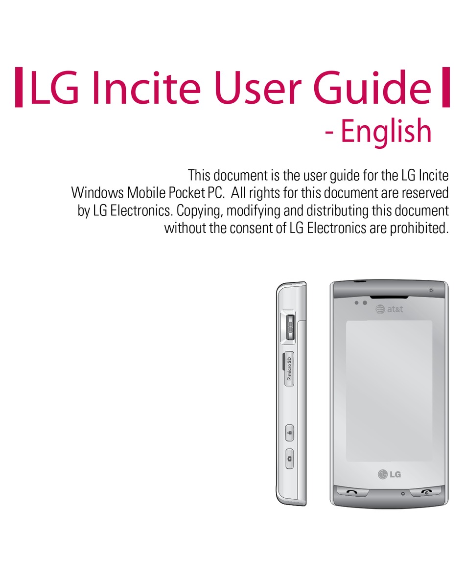 LG PDA USER MANUAL Pdf Download | ManualsLib