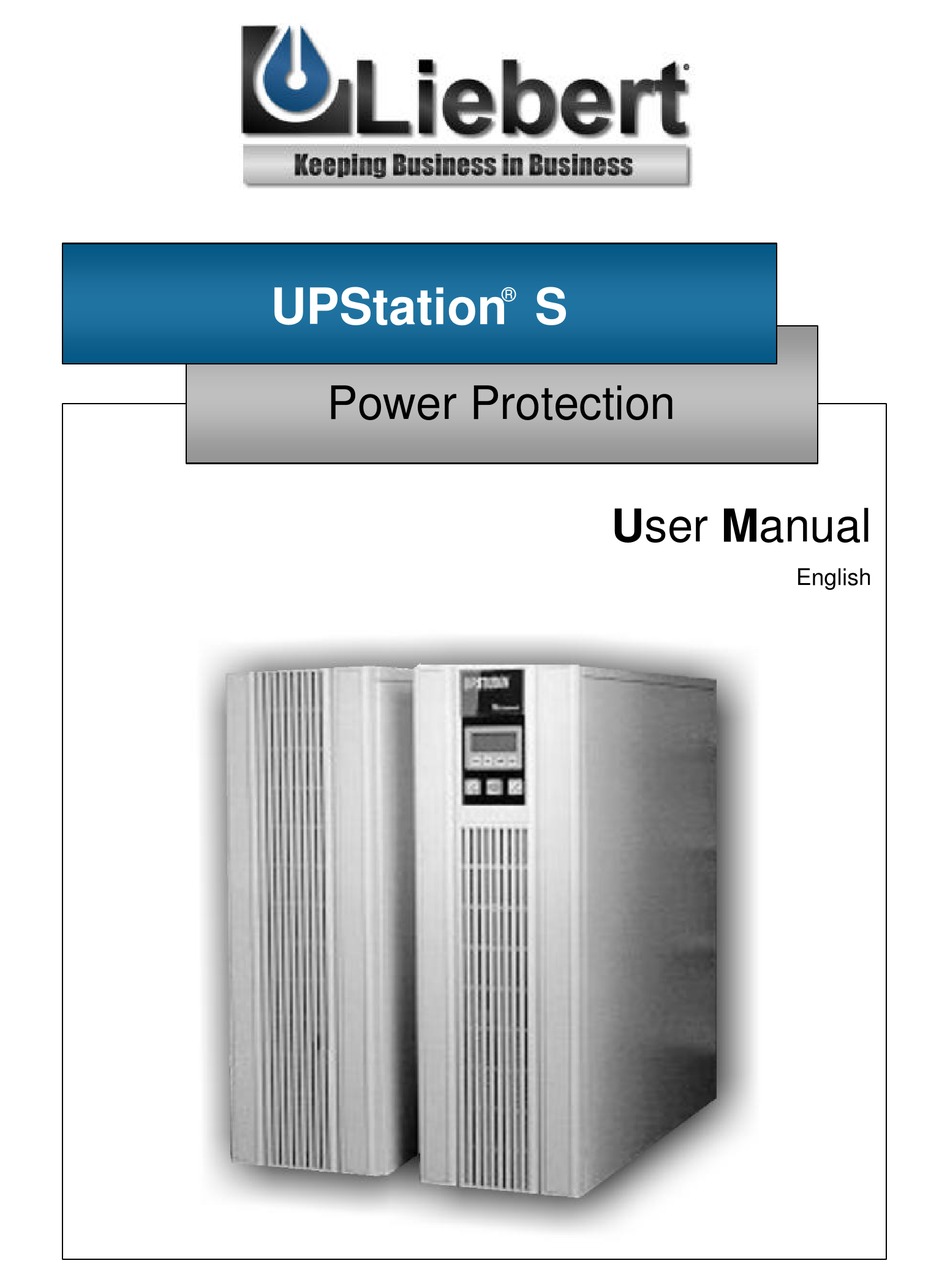 LIEBERT UPSTATION S VM12000 USER MANUAL Pdf Download | ManualsLib