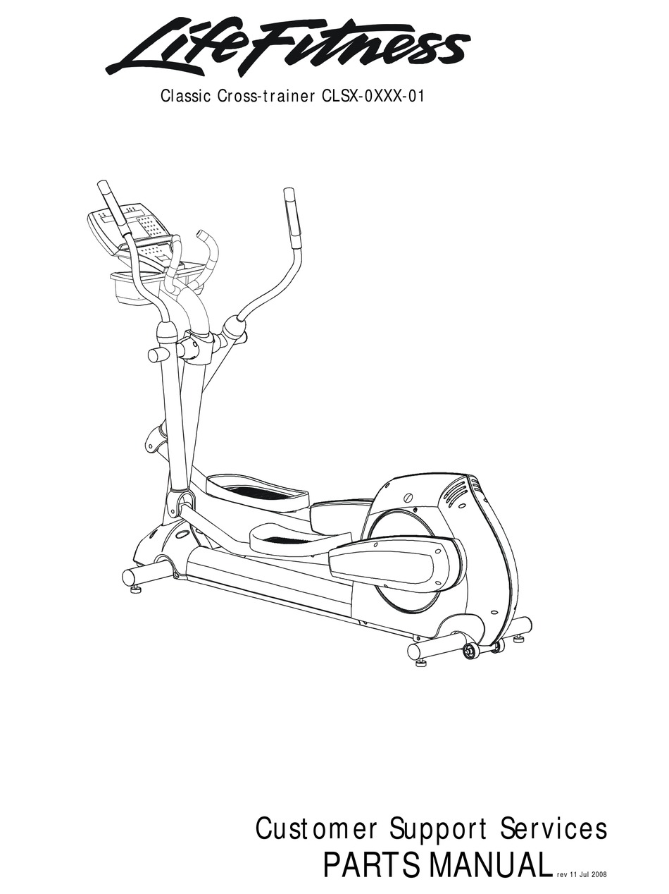 LIFE FITNESS CLSX-0XXX-01 PARTS MANUAL Pdf Download | ManualsLib