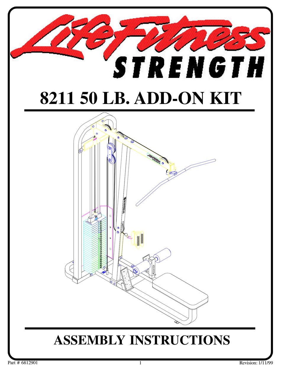 LIFE FITNESS 8211 ASSEMBLY INSTRUCTIONS MANUAL Pdf Download ManualsLib