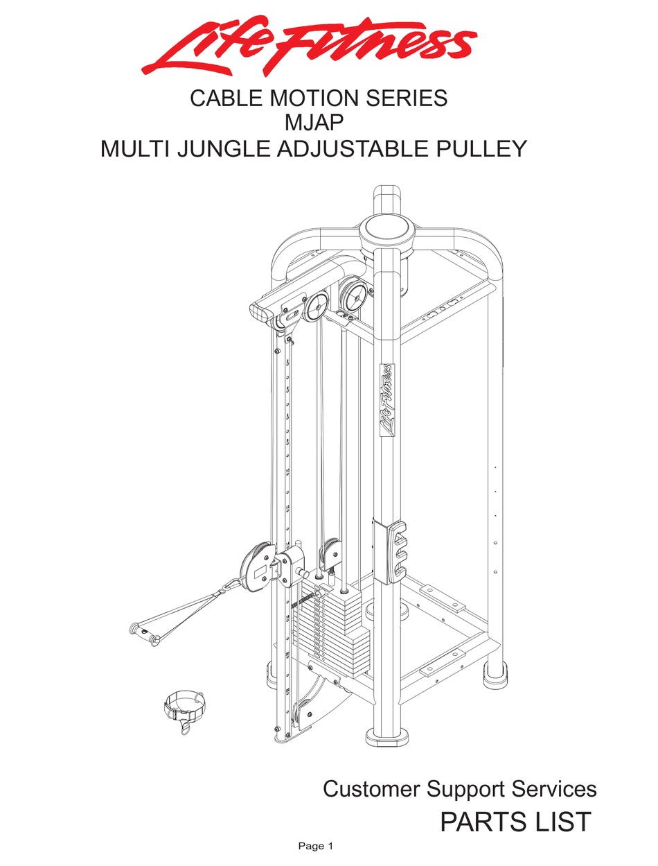 LIFE FITNESS CABLE MOTION SERIES MJAP PARTS LIST Pdf Download | ManualsLib