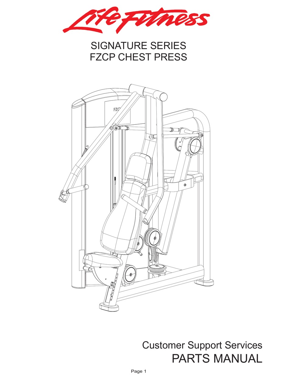 LIFE FITNESS FZCP PARTS MANUAL Pdf Download | ManualsLib