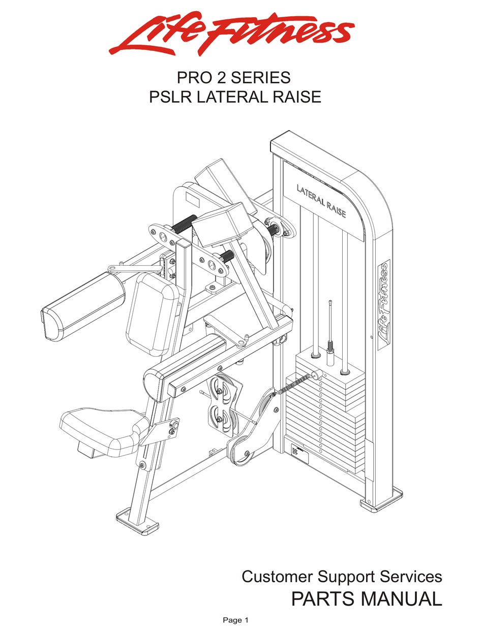 LIFE FITNESS PRO 2 SERIES PSLR PARTS MANUAL Pdf Download | ManualsLib