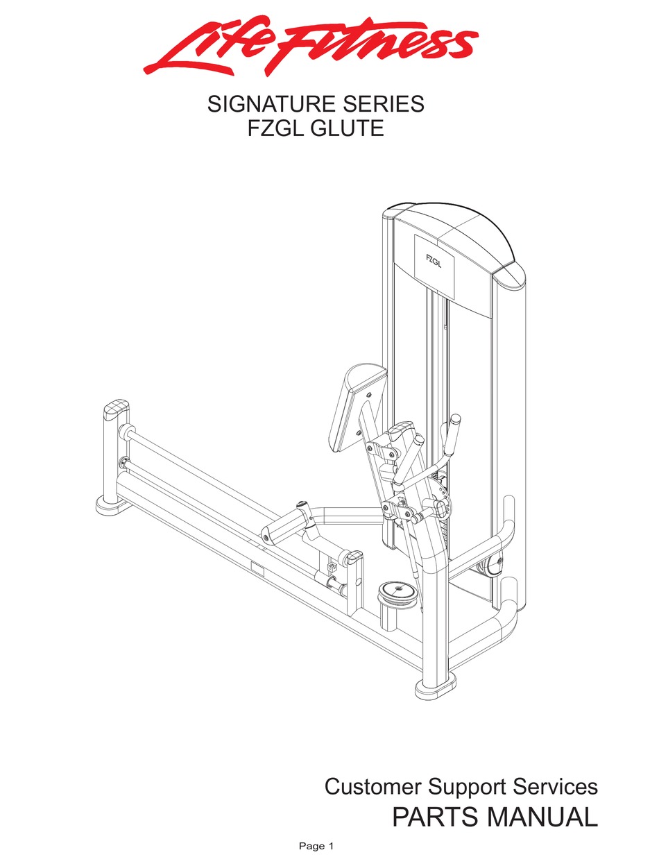 LIFE FITNESS SIGNATURE SERIES FZGL PARTS MANUAL Pdf Download | ManualsLib