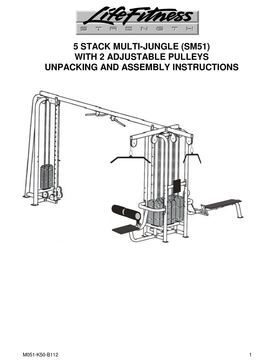 LIFE FITNESS SM51 UNPACKING AND ASSEMBLY INSTRUCTIONS Pdf Download